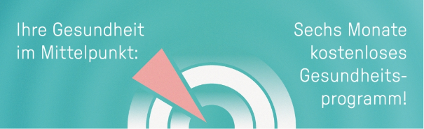 Logo Navigation et texte "Votre santé au centre. Six mois de programme de santé gratuit."